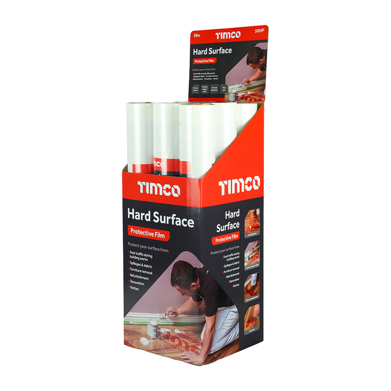 TIMCO Protective Film For Hard Surfaces - 50m x 0.6m