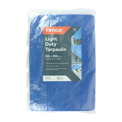TIMCO Light Duty Tarpaulin Blue - 2 x 3m