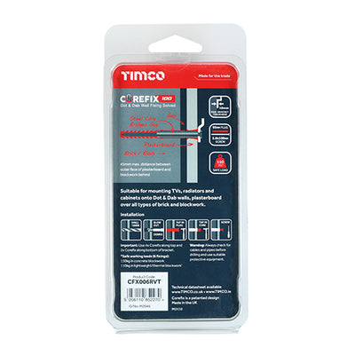 TIMco Corefix  Radiator & Boiler Dot & Dab Wall Fixing - 5.0 x 100