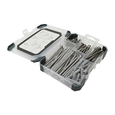 TIMco Screws, Plug & Drill Bit A2 Stainless Steel Mixed Tray - 251pcs - 1 Each