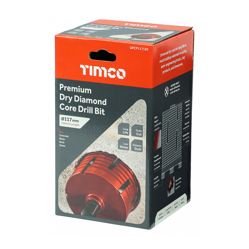 TIMco Diamond GP Core Bit - 117 x 150mm - 1 Piece
