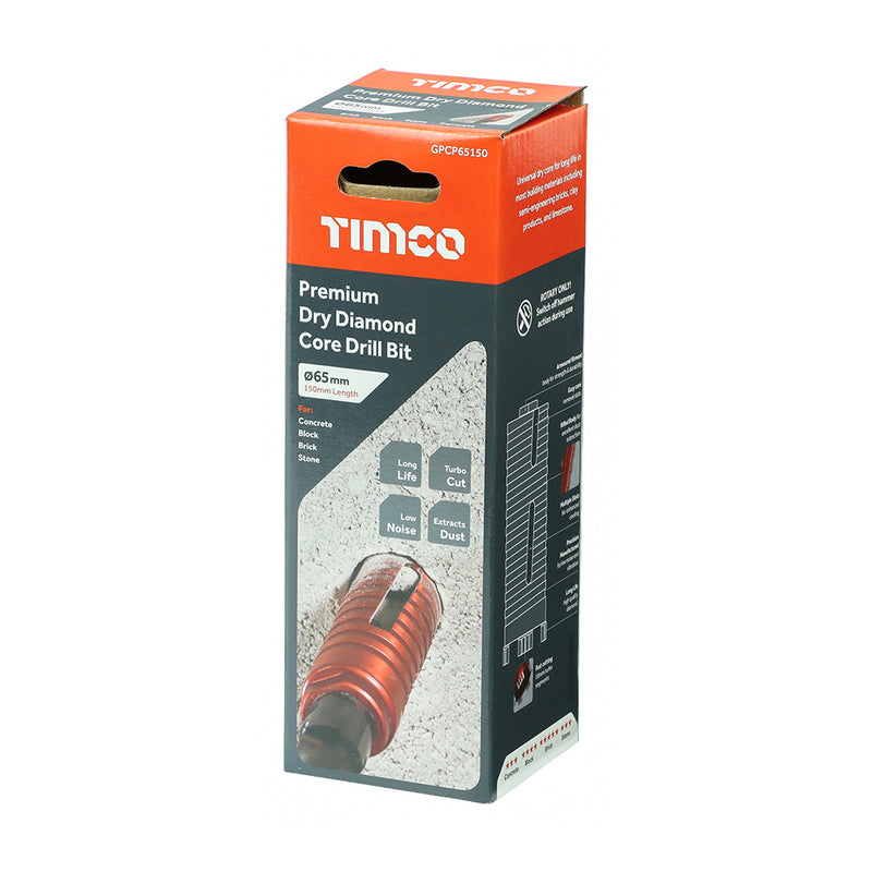 TIMco Diamond GP Core Bit - 65 x 150mm - 1 Piece