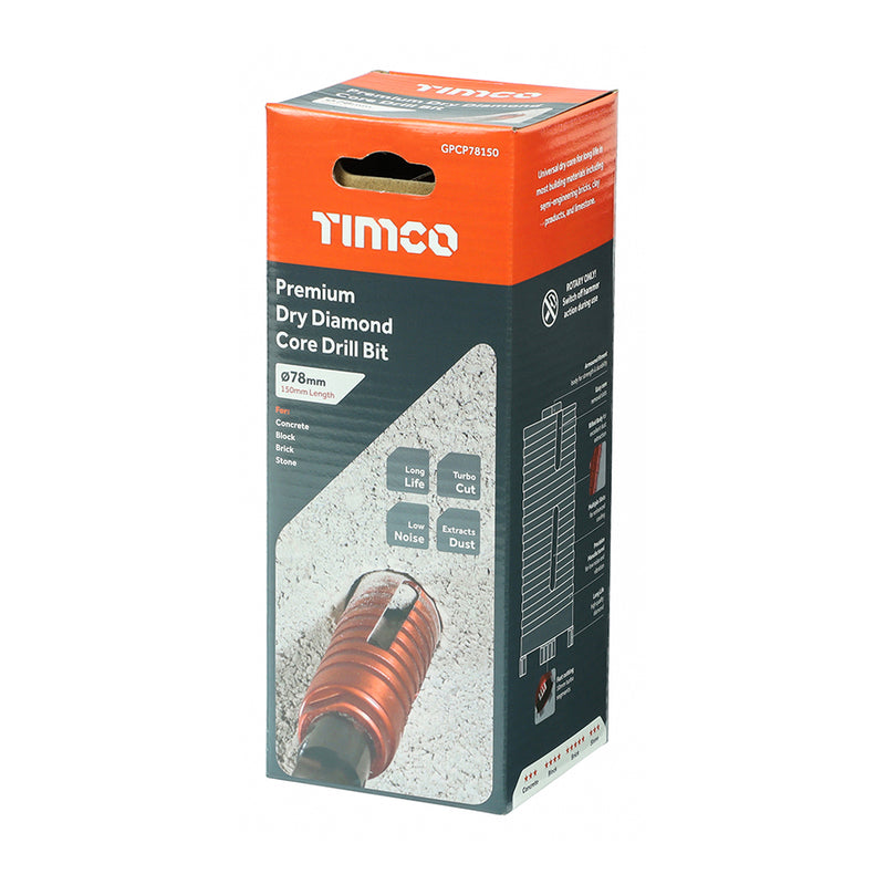 TIMco Diamond GP Core Bit - 78 x 150mm - 1 Piece
