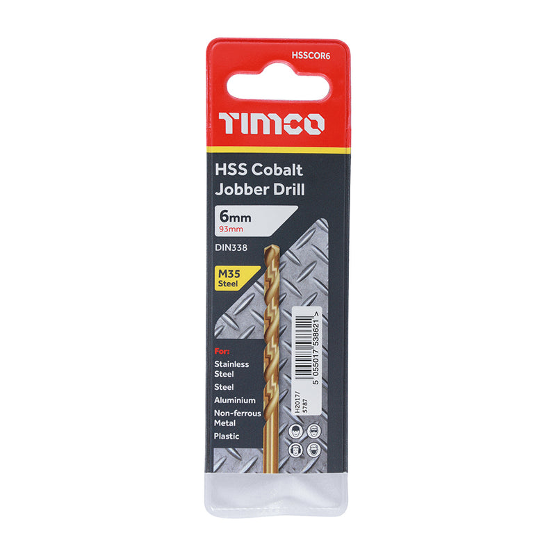 TIMco Ground Jobber Drills - Cobalt M35 - 6.0mm - 1 Piece