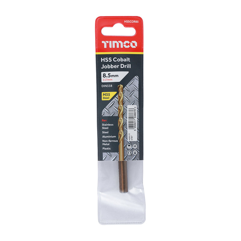 TIMco Ground Jobber Drills - Cobalt M35 - 8.5mm - 1 Piece