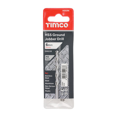 TIMco Ground Jobber Drills HSS M2 - 6.0mm - 1 Piece