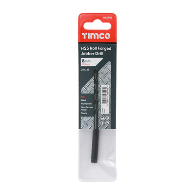 TIMco Roll Forged Jobber Drills HSS - 8.5mm - 5 Pieces