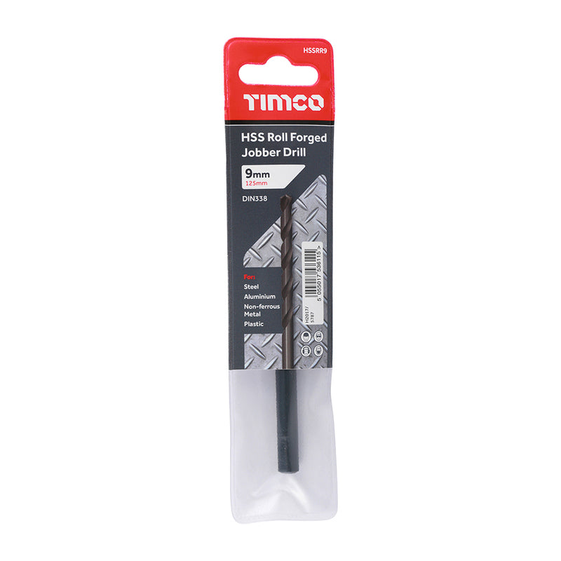 TIMco Roll Forged Jobber Drills HSS - 9.5mm - 5 Pieces