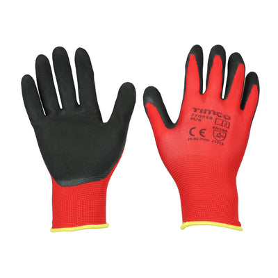 TIMCO Toughlight Grip Sandy Latex Coated Polyester Gloves - Medium