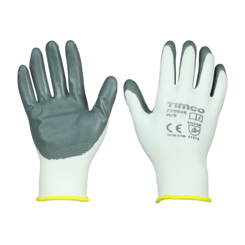 TIMCO Secure Grip Smooth Nitrile Foam Coated Polyester Gloves - Medium
