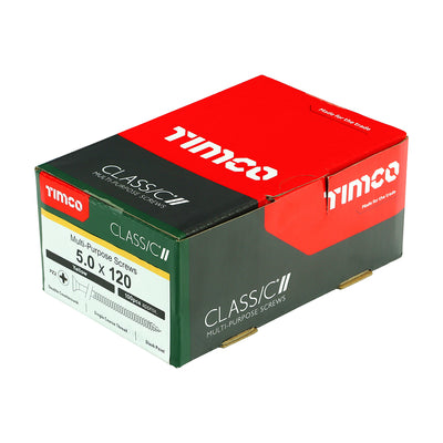 TIMco Classic Multi-Purpose Countersunk Gold Woodscrews - 5.0 x 120 - 100 Pieces