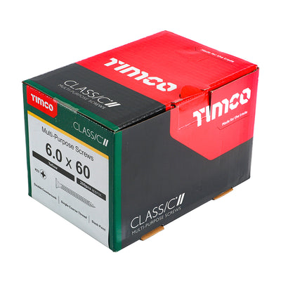 TIMco Classic Multi-Purpose Countersunk Gold Woodscrews - 6.0 x 60 - 200 Pieces