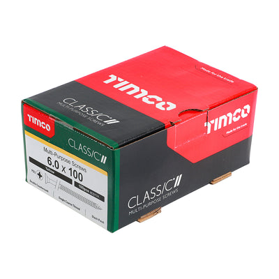 TIMco Classic Multi-Purpose Countersunk Gold Woodscrews - 6.0 x 100 - 100 Pieces