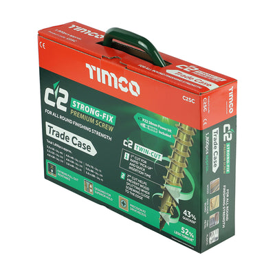 TIMco C2 Strong-Fix Multi-Purpose Premium Countersunk Gold Woodscrews Assorted Case - 1,798 pcs - 1 Each