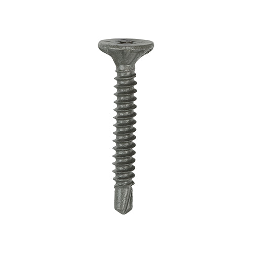 TIMco Self-Drilling Cement Board Countersunk Exterior Silver Screws - 4.2 x 32 - 200 Pieces
