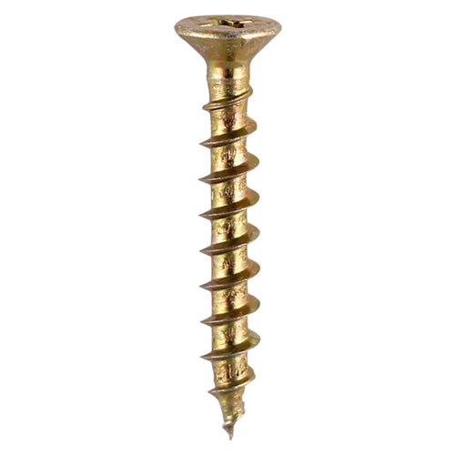TIMco Window Fabrication Screws Countersunk with Ribs PH Single Thread Gimlet Point Yellow - 4.3 x 45 - 500 Pieces