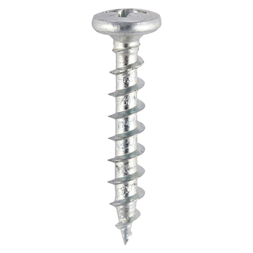 TIMco Window Fabrication Screws Friction Stay Shallow Pan Countersunk PH Single Thread Gimlet Point Zinc - 4.3 x 20 - 1000 Pieces