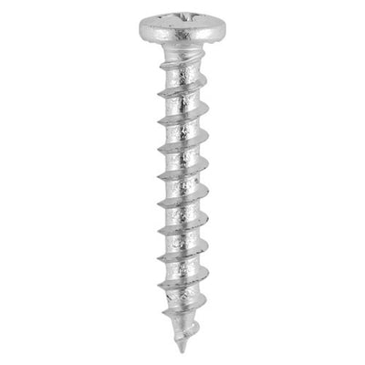 TIMco Window Fabrication Screws Friction Stay Shallow Pan with Serrations PH Single Thread Gimlet Tip Stainless Steel - 4.8 x 20 - 1000 Pieces