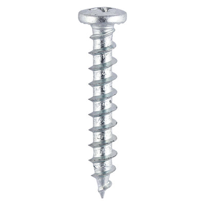 TIMco Window Fabrication Screws Friction Stay Shallow Pan with Serrations PH Single Thread Gimlet Point Zinc - 4.8 x 25 - 1000 Pieces