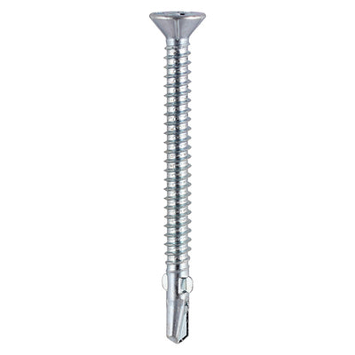 TIMco Self-Drilling Wing-Tip Steel to Timber Light Section Silver Screws  - 4.2 x 32 - 200 Pieces