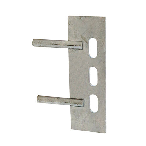 Gravel Board Clip Twin Pin Galvanised - 150 x 50mm - TIMCO GB2P - 25 Pieces