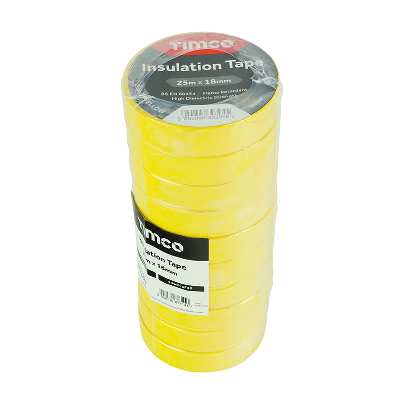 TIMco PVC Insulation Tape Yellow - 25m x 18mm