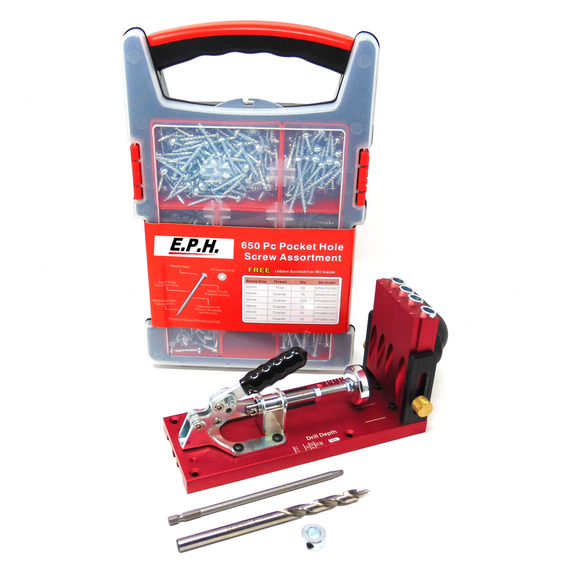 Pocket Hole Jig - Bench Mountable - Sold With 650 Pocket Hole Screws