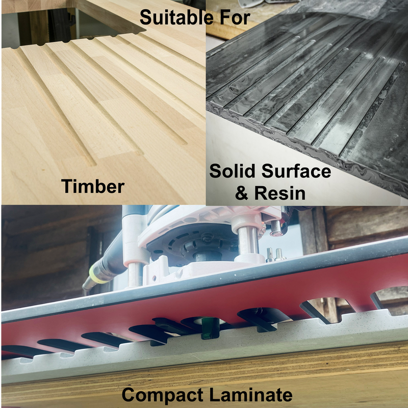 Scribe-Master DGJIG Drainer Groove Jig – Worktop Router Template, 0.5 ...