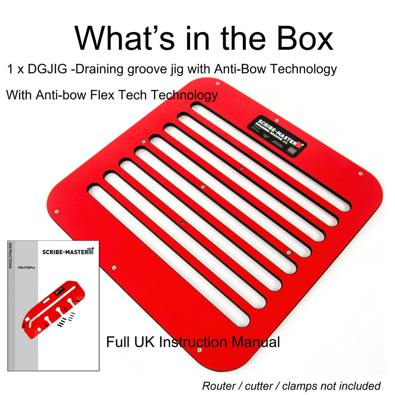 Scribe-Master DGJIG Drainer Groove Jig – Worktop Router Template, 0.5 ...
