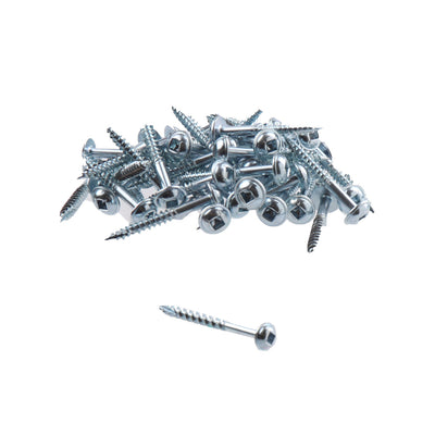 Pocket Hole Screws for Softwoods, 63mm Long, Pack of 100, Coarse Self-Cutting Threaded Square Drive, EPHS863100C, EPH Woodworking