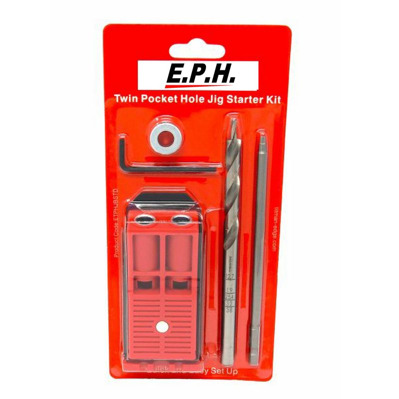 Kit de gabarit pour trous de poche doubles avec tournevis et foret - ETPHJBPSTD
