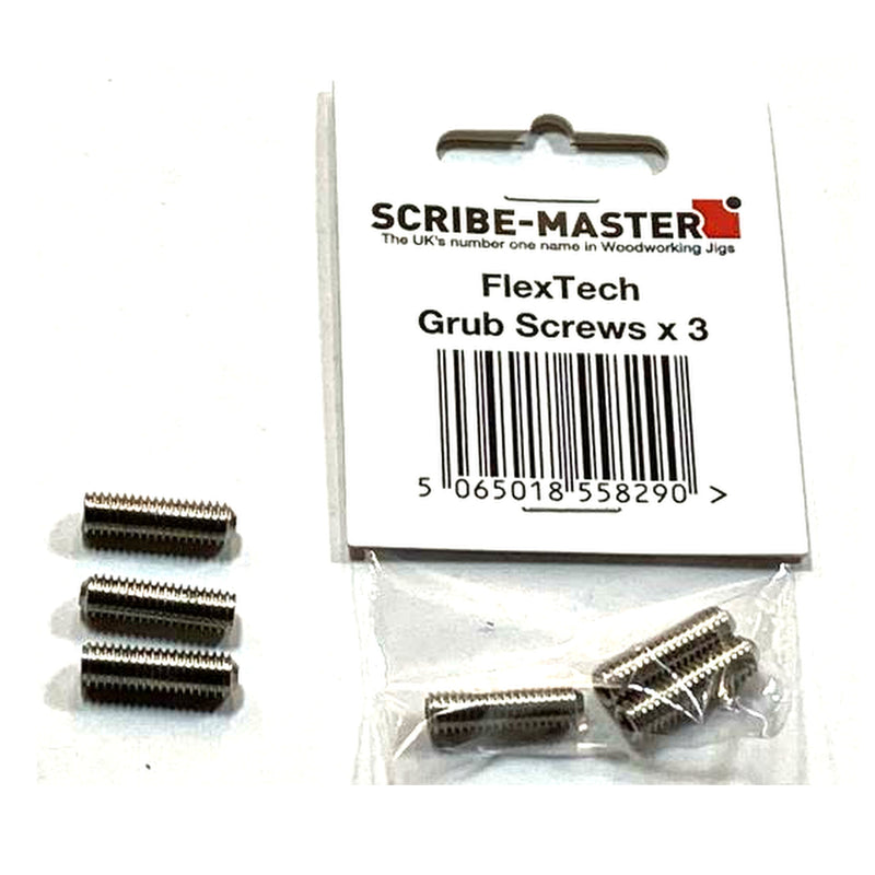 Scribe-Master Worktop Drainer jigs Flex Tech Grub Screws - 3 Pieces