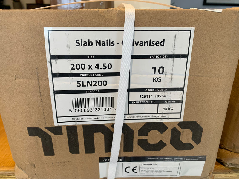 TIMCO Slab Nails Galvanised - 200 x 4.50 - Pack Quantity - 10 Kg