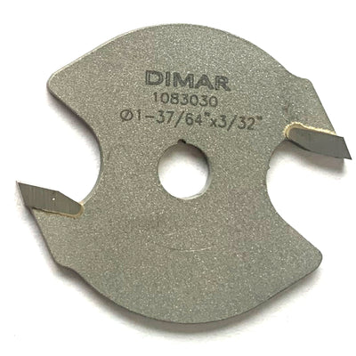 Groover router cutter blade 40mm diameter x 2.5mm kerf with 1/4 bore