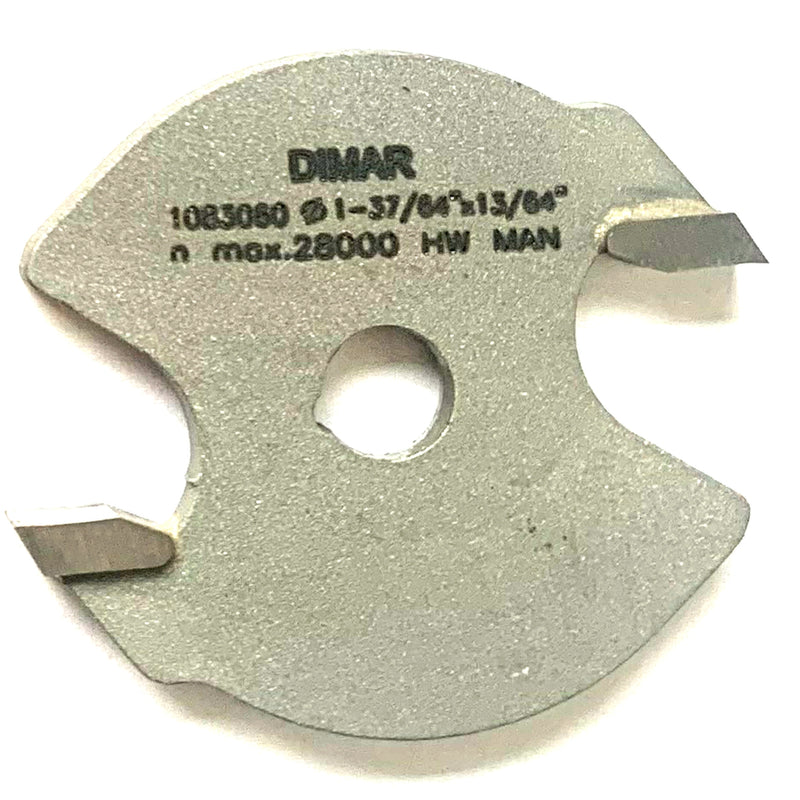 Groover router cutter blade 40mm diameter x 5mm kerf with 1/4 bore