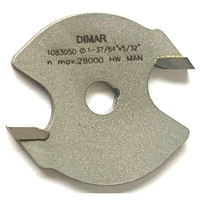 Groover router cutter blade 40mm diameter x 4mm kerf with 1/4 bore