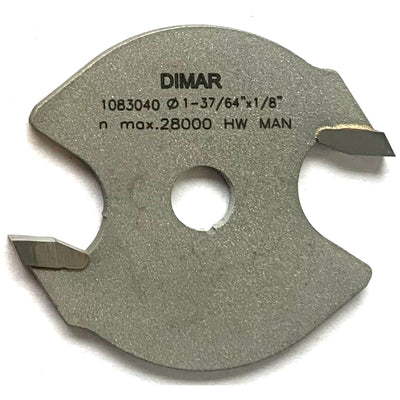 Groover router cutter blade 40mm diameter x 3mm kerf with 1/4 bore