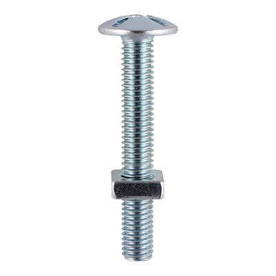 TIMco Roofing Bolts & Square Nuts Silver - M6 x 50 - 90 Pieces