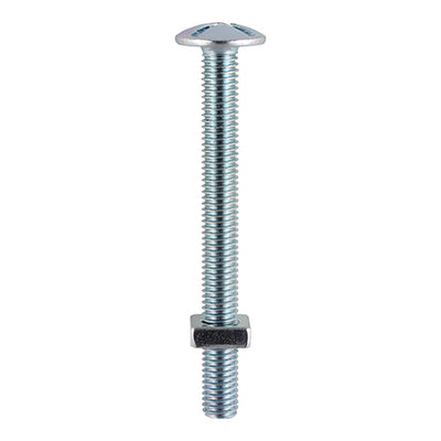 TIMco Roofing Bolts & Square Nuts Silver - M6 x 50 - 90 Pieces