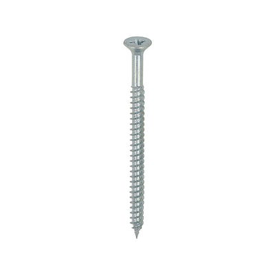 TIMco Twin-Threaded Countersunk Silver Woodscrews - 8 x 2 1/2 - 200 Pieces