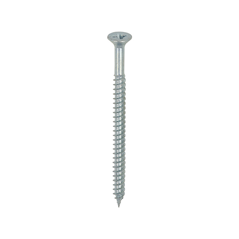 TIMco Twin-Threaded Countersunk Silver Woodscrews - 8 x 2 1/2 - 200 Pieces