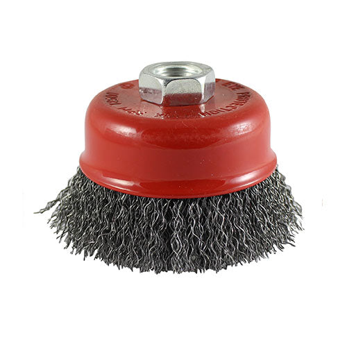 TIMco Angle Grinder Cup Brush Crimped Steel Wire - 100mm - 1 Piece