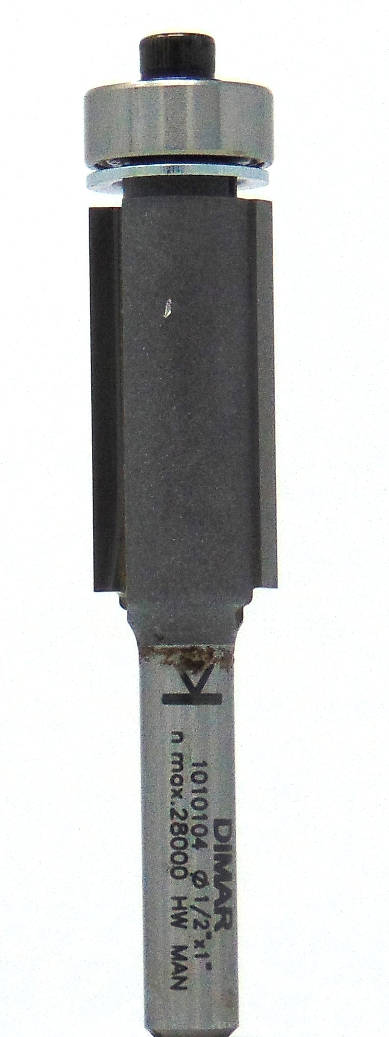 Bearing Guided Trimming Cutter - 12.7mm Diameter x 25mm Depth of Cut - 1/4" Shank