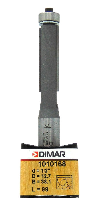 90º Bearing Guided Router Cutter - 12.7mm x 38.1mm - 1/2" Shank
