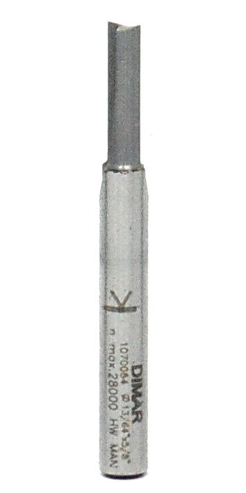 Straight Two Flute Cutter - 5mm Diameter x 16mm Depth of Cut - 1/4" Shank