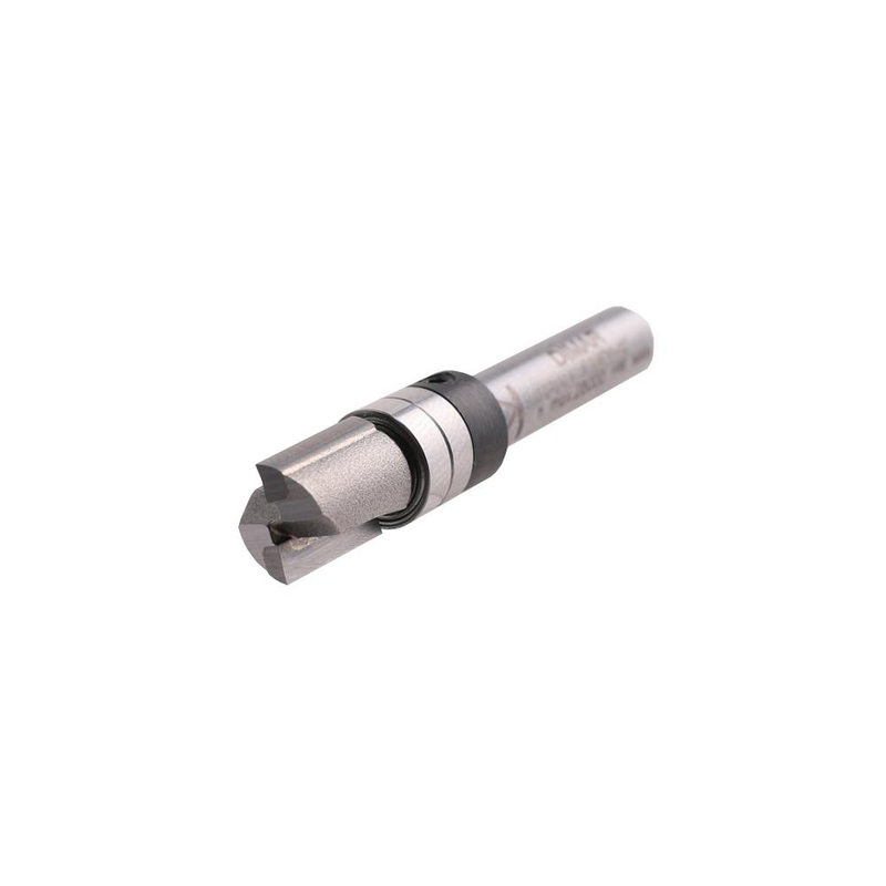 Double Bearing Guided Profile Two Flute Cutter - 12.7mm Diameter x 25.4mm Depth of Cut - 1/4" Shank