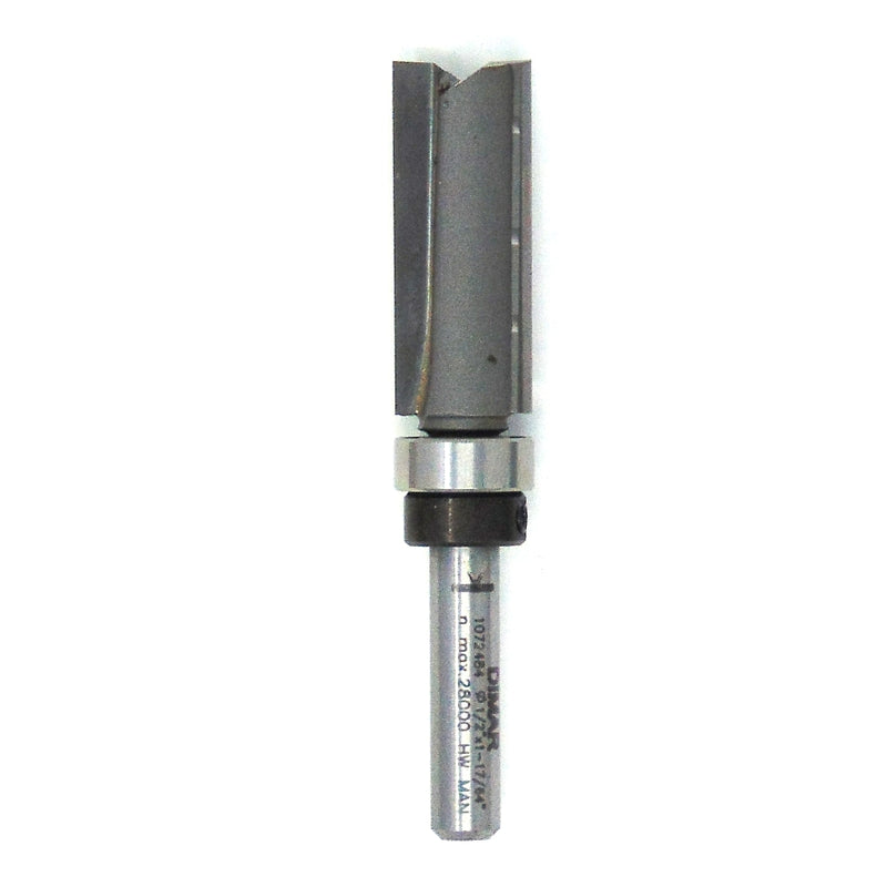 Bearing Guided Profile Two Flute Cutter - 12.7mm Diameter x 25.4mm Depth of Cut - 1/4" Shank