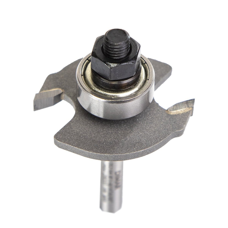 1/4" shank biscuit groove cutter for worktops, cuts for size &
