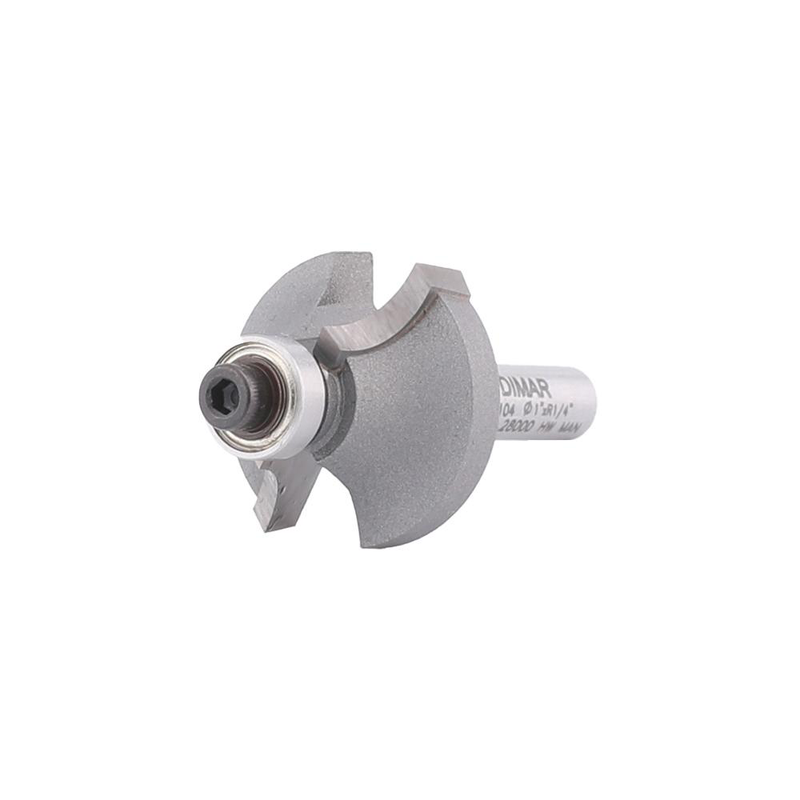 Bearing Guided Ovolo Router Cutter - 25.4mm Diameter x 6.35mm Radius - 1/4" Shank