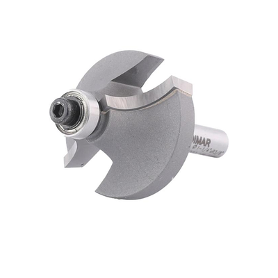 Bearing Guided Ovolo Router Cutter - 31.8mm Diameter x 9.5mm Radius - 1/4" Shank